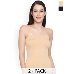 Glamoras Pack Of 2 Strapless Non Wired Camisoles-picture-15