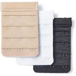 glamoras Women's Bra Hook Extender 3-Hook Bra Extender Save Your Bra Increase Band Length Bra Extensions Hook and Eye Closure Black,White, Beige (Pack of 3)-picture-37