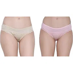 glamoras Womens Girls Low Rise Cotton Lycra Lace Panty Free Size-picture-42