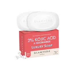 GLAMVEDA Set Of 2 Luxury Soap 2% Kojic Acid Skin Lightening With Niacinamide- 75gm Each-picture-23