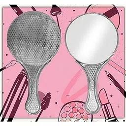 GLAN Table Top Mirror with Stand for Home Salon Cosmetic and Jewellery Shop Mirror for Gift White Pack of 1-picture-10