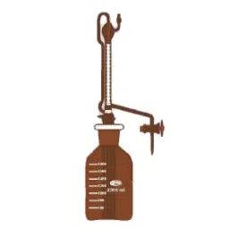 Glassco 10ml Boro 3.3 Glass Automatic Amber Zero Burette with 500ml Bottle &a; PTFE Stopcock, 122.523.01AB-picture-33