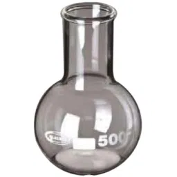 Glassco 500ml White Printing 3.3 Boro Glass Flat Bottom &a; Wide Neck Flask, 236.202.04 (Pack of 10)-picture-27