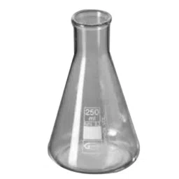 Glassco 50ml White Enamel Printing Boro 3.3 Glass Narrow Mouth Heavy Duty Conical Flask, 231.237.02 (Pack of 10)-picture-46