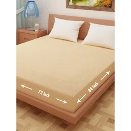GLASSIANO Beige Polyester Water Resistant Mattress Protector-picture-17