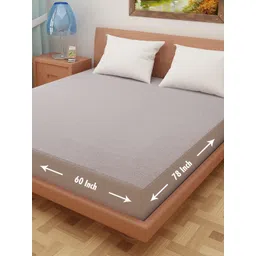 GLASSIANO Grey Polyester Water Resistant Mattress Protector-picture-12