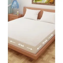 GLASSIANO White Polyester Water Resistant Mattress Protector-picture-33