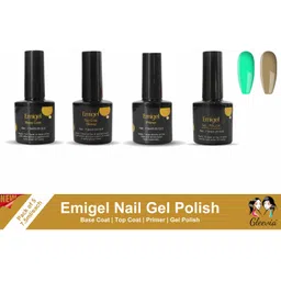 gleevia Combo Kit of UV Nail Primer, Top Coat Glossy, Base Coat and 2pc Gel Polish 7.5ml/each Code:E27-E28-picture-20