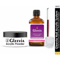 gleevia Nail Acrylic Powder White | Nail Acrylic Kit for Crystal Tip Building Combo Pack-picture-36