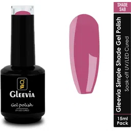 gleevia UV LED Soak-Off Simple Shade Gel Polish for Professionals 15ml Brush Cap S49 Shade S49-picture-13