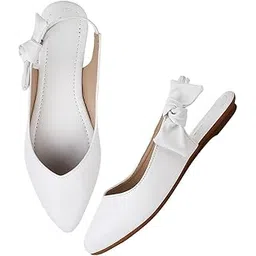 glematoz Casual Side Bow Detailed Flat Belly for Women & Girls Stylish Slip-On Casual Ballerinas Ethnic Party Block Heels Mules Sandals Classic-picture-42
