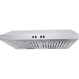 Glen 60 cm 1000 m3/hr Pyramid Chimney With 7 years warranty on Product, Baffle Filters Push buttons (6001 SS, Silver)-picture-27