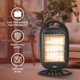 glen HA 7017 HL Black 1200 watt Electric Halogen Room Heater with 3 Heat Settings Black-HA7017HL Halogen Room Heater image 4