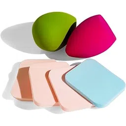 Gleva 6 Pcs Beauty Blender Sponge Set, Blending Puff for Flawles Makeup, Beauty Blender for Liquid Foundation, Cream, Powder, Wet & Dry Makeup Applicator for Girls & Women (Multicolor)-image-20