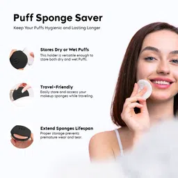 gleva Silicone Makeup Powder Puff Case Portable Travel Size Foundation Sponge Holder image 4