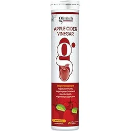 GLIMLACH Apple Cider Vinegar Effervescent Tablet for weight loss with vitamin B6 & B12 100% vegan No added Sugar Easy to carry & consume (Apple, 20 Tablets) (Apple)-picture-14