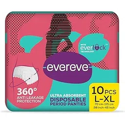 glimm EverEve Ultra Absorbent Disposable Period Panties, L-XL, 10's Pack, 0% Leaks, Sanitary protection for women & Girls, Maternity Delivery Pads, 360° Protection, Postpartum & Overnight use, Heavy Flow-picture-32