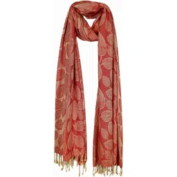glimmerx Printed Viscose Women Red Fancy Scarf, Scarf, Stole, Bluetooth Scarf, Faux Turtleneck Neck Cover-picture-12