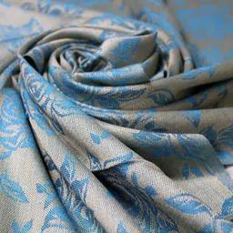 glimmerx Printed Viscose Women Light Blue Stole, Stole, Faux Turtleneck Neck Cover image 5