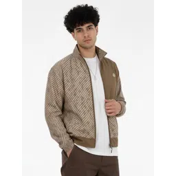 glitchez Abstract Print Mock Collar Oversized Windcheater Bomber Jacket-picture-13