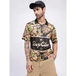 glitchez Aesthetic Adventures Typography Print Relaxed Fit Polo Collar T-shirt-picture-36