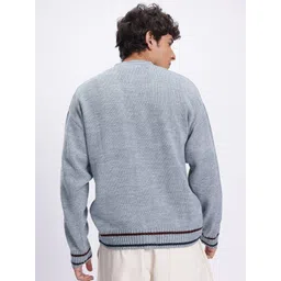 glitchez Artistic Knitwear Cable Knit Acrylic Pullover image 3