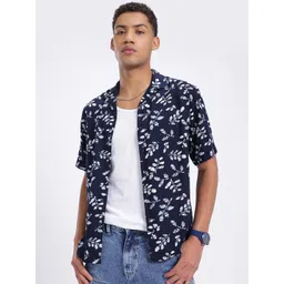 glitchez Botanical Chic Cuban Collar Relaxed Fit Shirt-picture-38