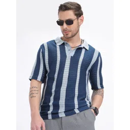 glitchez Breezy Threads Acrylic Striped T-shirt-picture-14