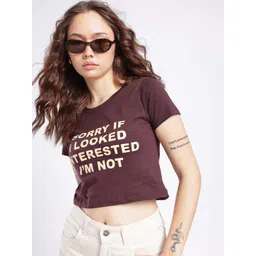 glitchez Chic Vibes Typography Printed Crop T-shirt-picture-11