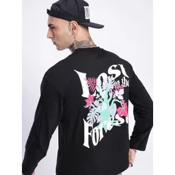 glitchez Classic Vibe Graphic Printed Oversized T-shirt-image-17