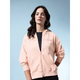 glitchez Conversational Print Drop-Shoulder Hooded Relaxed Fit Terry Zip-Up Sweatshirt-picture-24