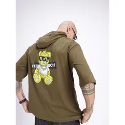 glitchez Cool Edge Printed Hooded Relaxed Fit T-shirt-picture-14