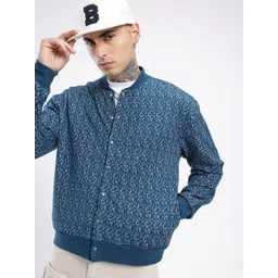 glitchez Cool Swag Self Design Relaxed Bomber Jacket-picture-12