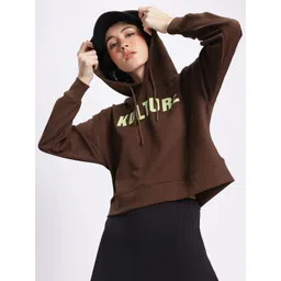 glitchez Cultured Comfy Printed Textured Knit Hooded Sweatshirt-picture-11