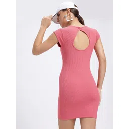 glitchez Cut to Perfection Ribbed Cut Out Detail Bodycon Dress-picture-13