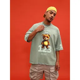 glitchez Delightful Visual Printed Drop-Shoulder Short Sleeves Terry OversizedSweatshirt-picture-22