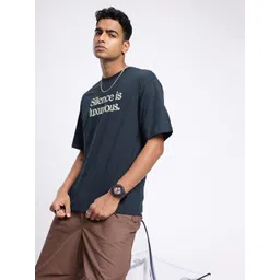 glitchez Edgy Vibe Typography Printed Relaxed Fit T-shirt-picture-13