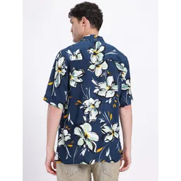 glitchez Floral Printed Drop-Shoulder Sleeves Relaxed Fit Shirt image 3