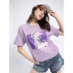 glitchez Graphic Printed Oversized Longline T-shirt-picture-25