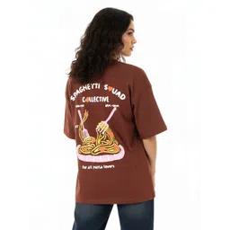 glitchez Graphic Printed Oversized Longline T-shirt-picture-36