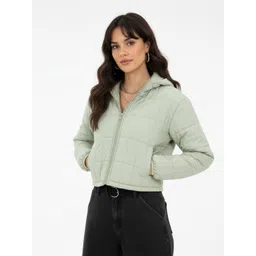glitchez Hooded Crop Relaxed Fit Puffer Jacket-picture-25