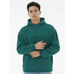 glitchez Hooded Oversized Fleece Sweatshirt-image-0