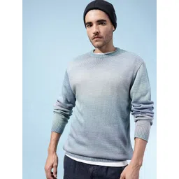 glitchez Horizontally Self-Striped Acrylic Pullover-picture-17