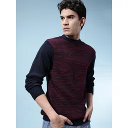 glitchez Melange Effect Pullover Sweaters-picture-12