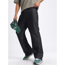 glitchez Men All-Day Appeal Pure Cotton Wide Leg Jeans-picture-12