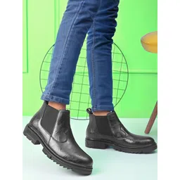 glitchez Men Casual Block-Heeled Chelsea Boots-picture-13