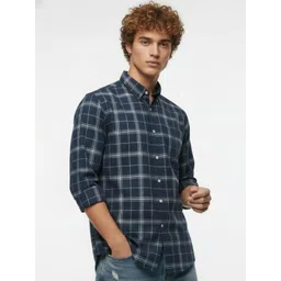 glitchez Men Classic Windowpane Checks Checked Casual Shirt-picture-41