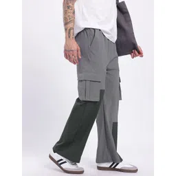 glitchez Men Colourblock Clash Baggy Cargos-picture-18
