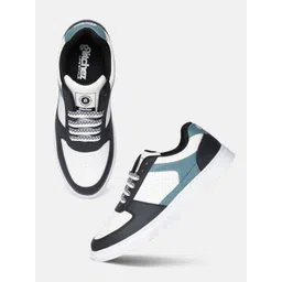 glitchez Men Colourblocked Perforated Lace-Ups Sneakers-picture-31