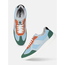 glitchez Men Colourblocked Perforated Lace-Ups Sneakers-picture-39